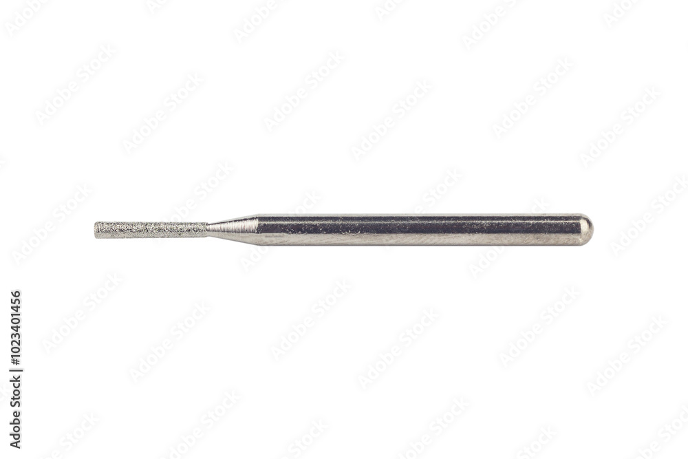 cutter for hand engraver and drill with diamond filings, isolated from background cutter for hand engraver and drill with diamond filings, isolated from background