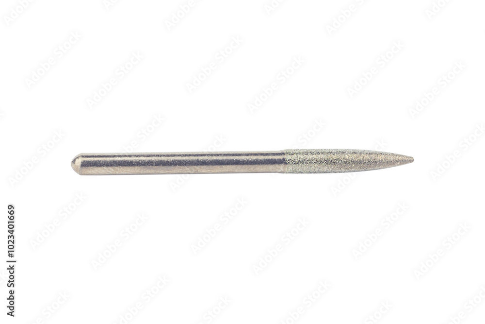 cutter for hand engraver and drill with diamond filings, isolated from background cutter for hand engraver and drill with diamond filings, isolated from background