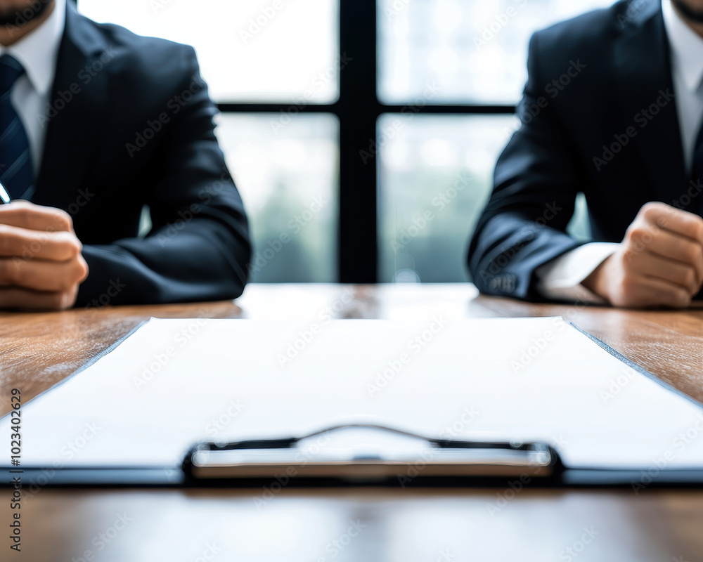 Men in suits at a business meeting table Men in suits at a business meeting table
