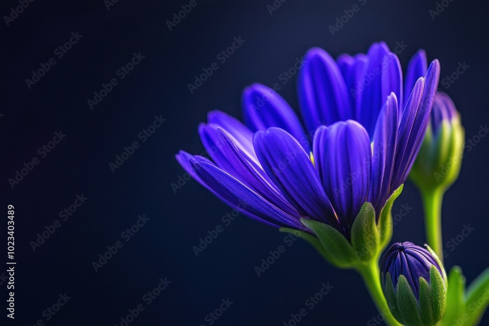 Fototapeta premium Close-Up of Stunning Purple Flower Buds