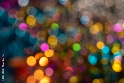 Colorful abstract bokeh background with smooth circles.