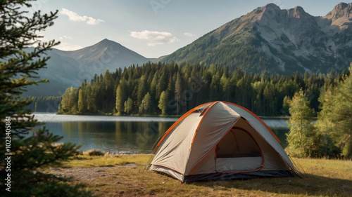 camping in the mountains