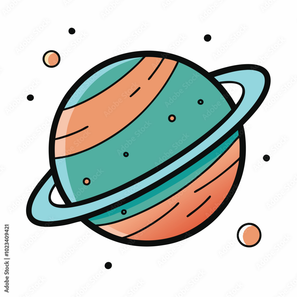 A fun and colorful illustration of Saturn, the ringed planet, perfect for adding a touch of whimsy to your designs. This playful graphic is ideal for kids' products, space-themed projects. A fun and colorful illustration of Saturn, the ringed planet, perfect for adding a touch of whimsy to your designs. This playful graphic is ideal for kids' products, space-themed projects.