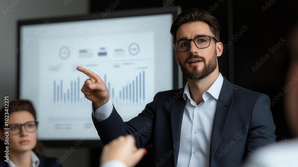 Business presentation with graphs and charts Business presentation with graphs and charts