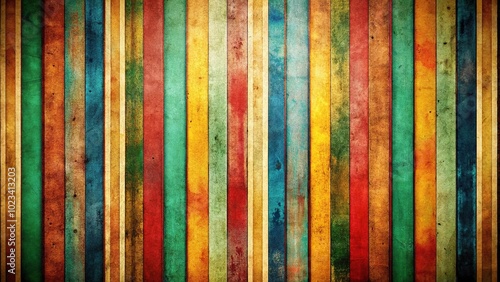 Grunge colorful striped wall texture background with asymmetrical design