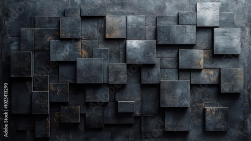 Concrete Cubism: Industrial Chic Tessellation in Monochrome Shadows