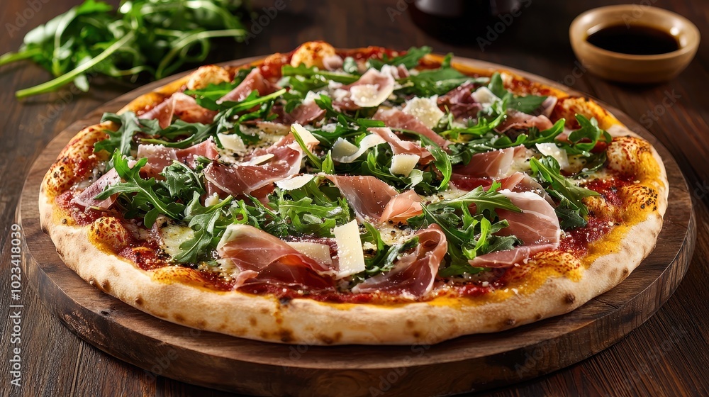 Wood Fired Pizza with Prosciutto and Arugula Wood Fired Pizza with Prosciutto and Arugula