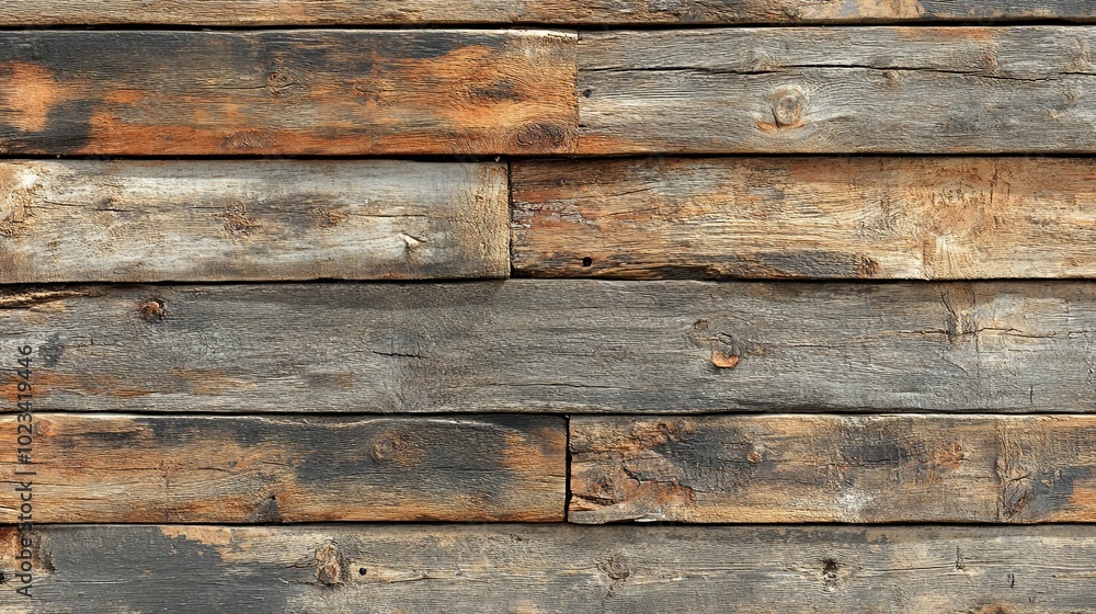 Weathered Wooden Planks with Knots and Cracks Weathered Wooden Planks with Knots and Cracks