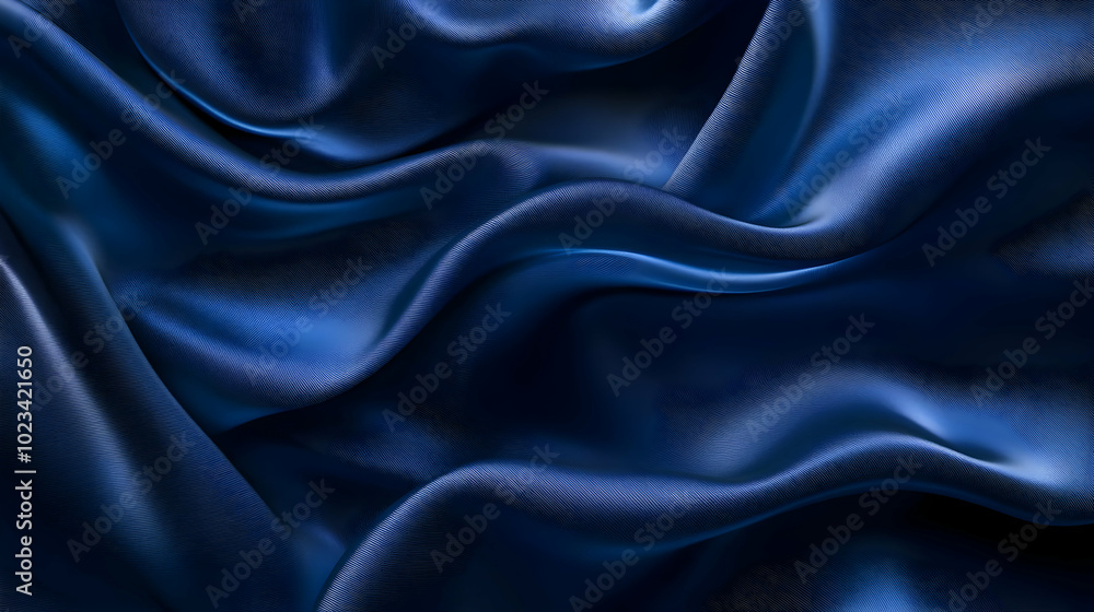 Abstract Blue Satin Fabric Texture Background Abstract Blue Satin Fabric Texture Background