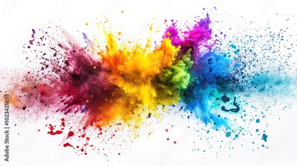 Vibrant Color Explosion in Abstract Art Style Vibrant Color Explosion in Abstract Art Style