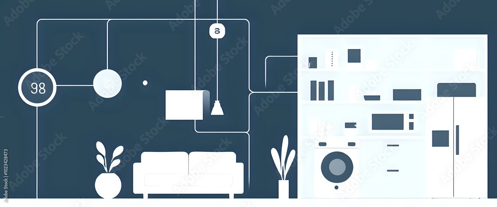 Minimalist Modern Bathroom with Sofa and Greenery - 21:9 Aspect Ratio Minimalist Modern Bathroom with Sofa and Greenery - 21:9 Aspect Ratio