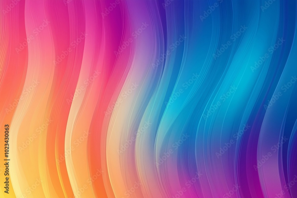 A Stunning Display of Vibrant Waves in Colorful Gradients A Stunning Display of Vibrant Waves in Colorful Gradients