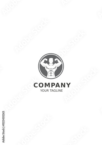 Fitness logo, gym, dumbbell, muscle, health, wellness, athletic