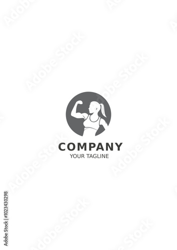 Fitness logo, gym, dumbbell, muscle, health, wellness, athletic