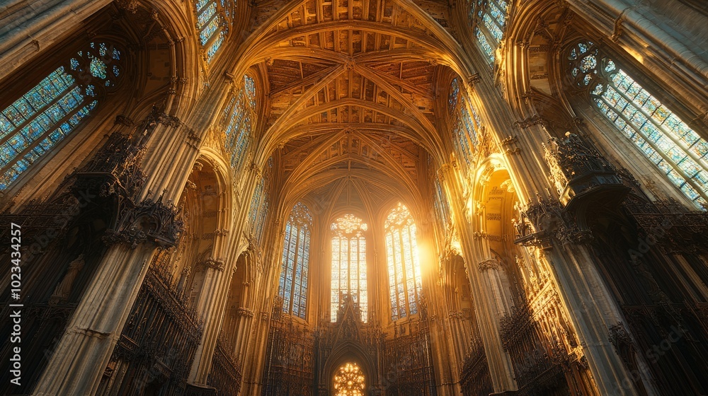 Ely Cathedral glowing in the afternoon autumn sun Ely Cathedral glowing in the afternoon autumn sun