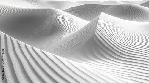 Abstract White Sand Dune Landscape