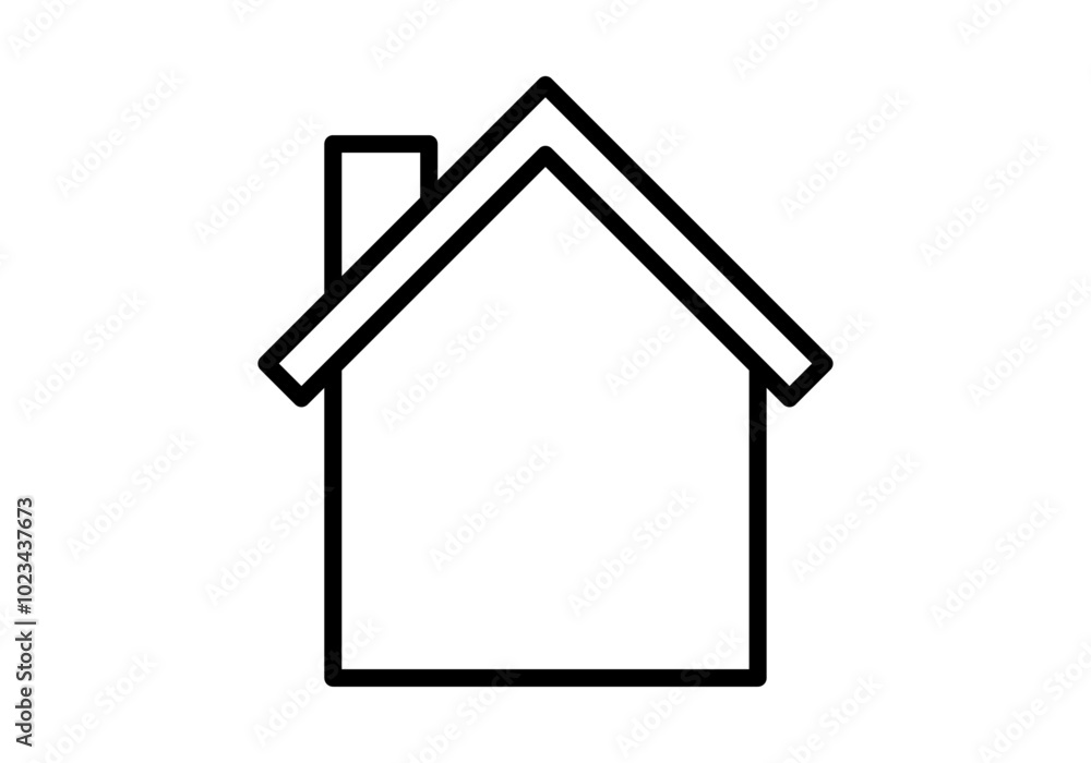 Icono negro de casa en fondo blanco Icono negro de casa en fondo blanco