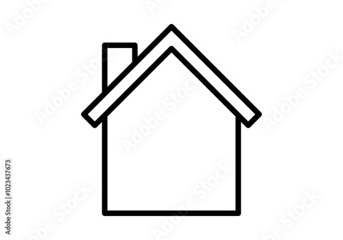 Icono negro de casa en fondo blanco