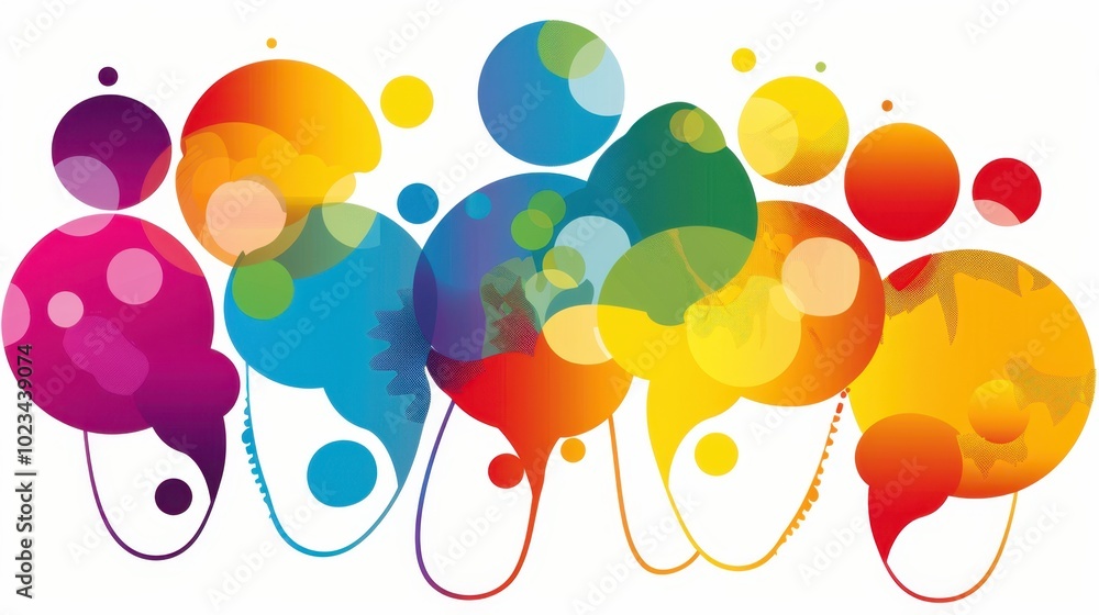 Colorful Abstract Bubbles and Circles Design Colorful Abstract Bubbles and Circles Design