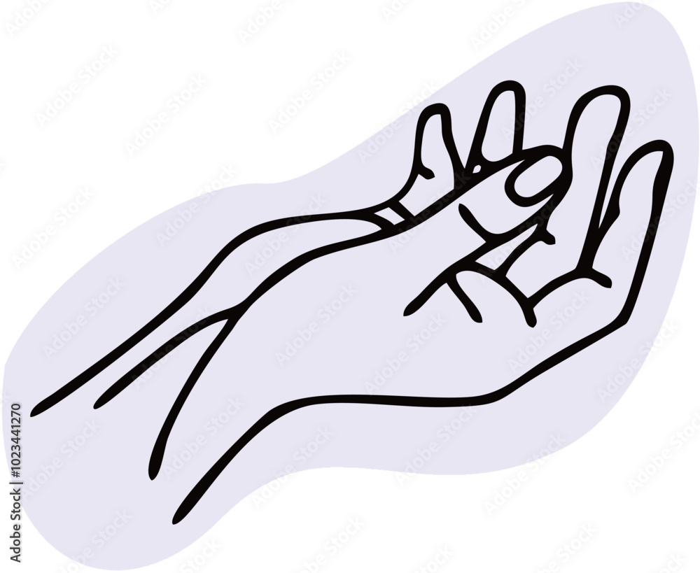 hand in the form of a person hand in the form of a person