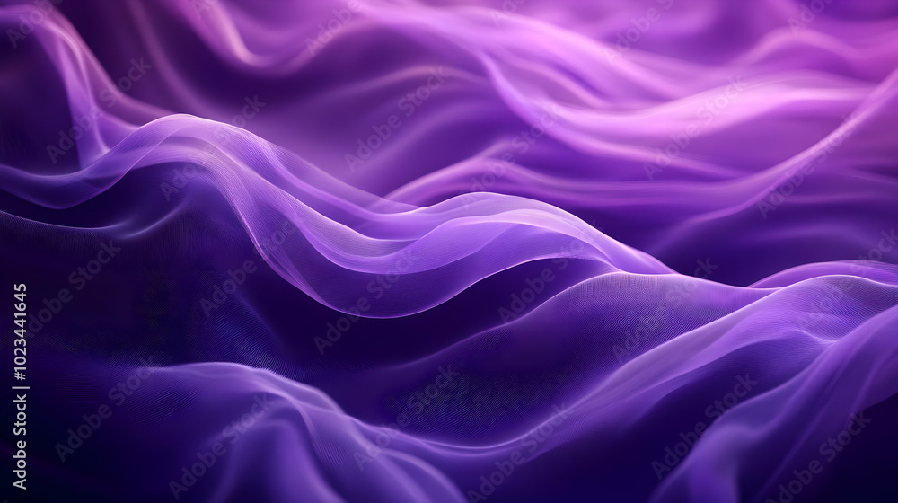 Fototapeta premium Abstract Purple 3D Wavy Background