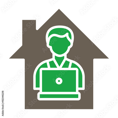 Work From Home Icon Design