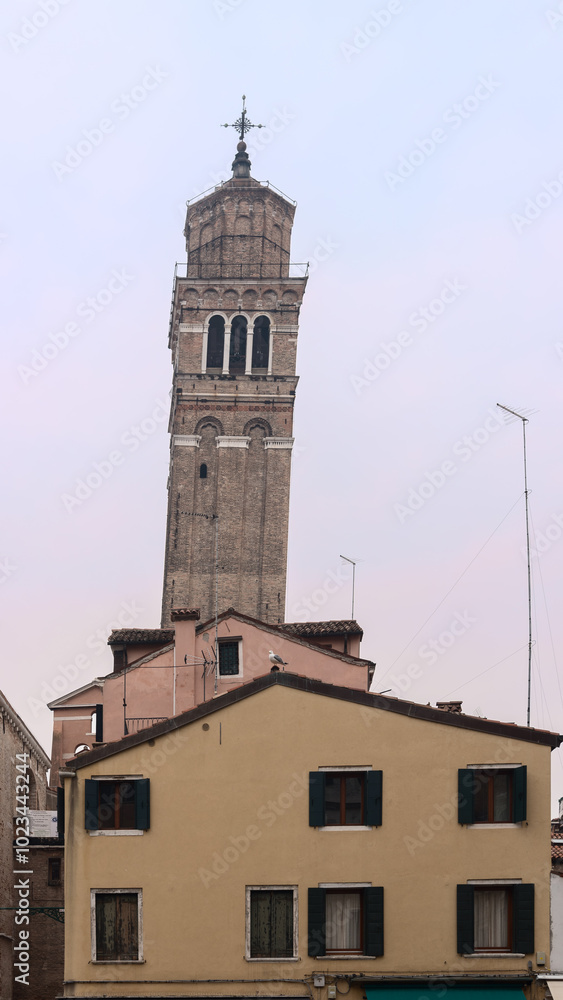 The Campanile Bell Tower of Santo Stefano in Venice The Campanile Bell Tower of Santo Stefano in Venice
