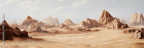 clay desert landscape scene