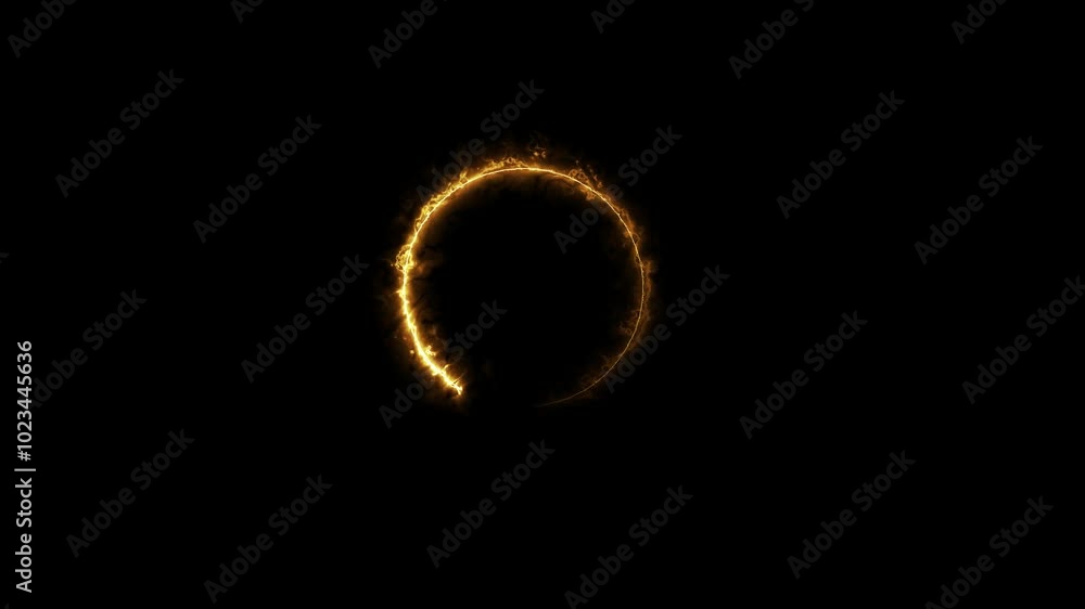 Neon circle frame animated video Neon circle frame animated video