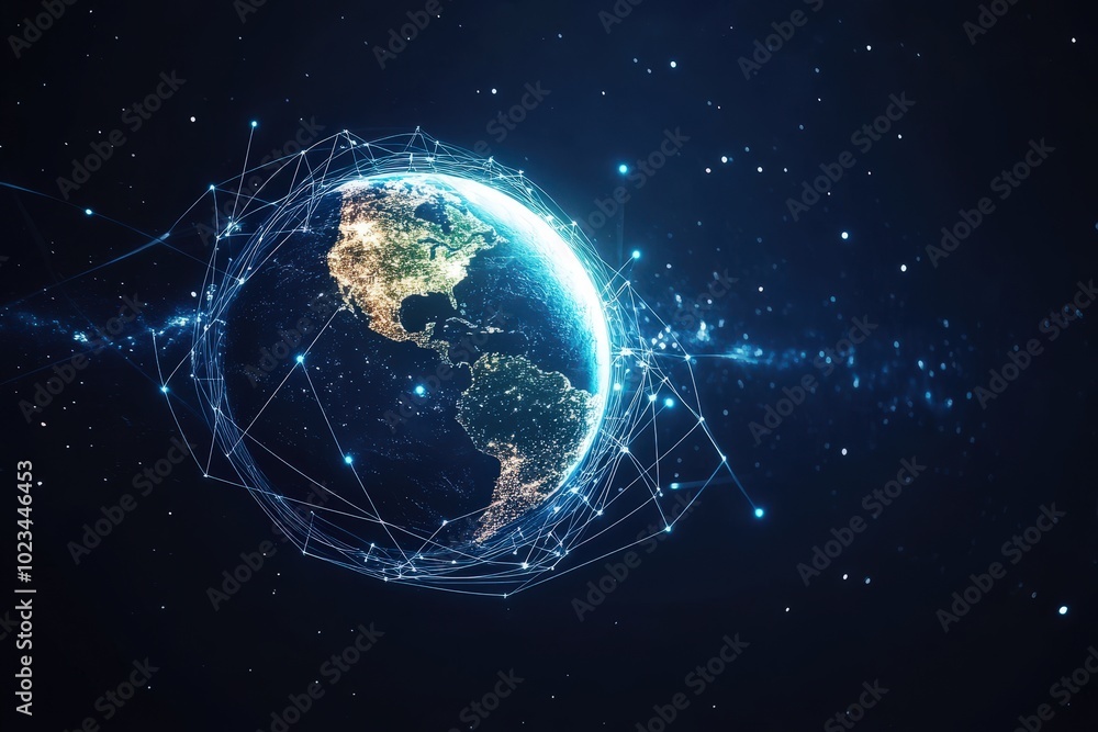 Obraz premium Global Business Distribution and Delivery Concept