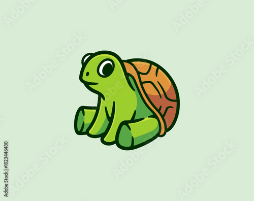 Turtle Cartoon Vector Illustration