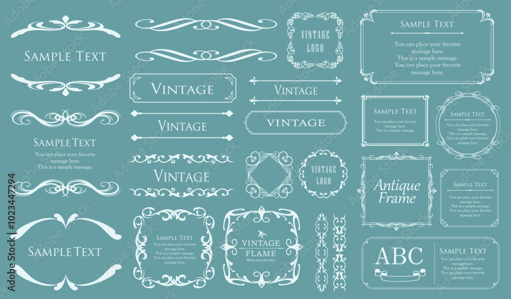 クリスマスのフレームデザイン