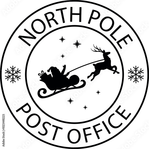 North Pole Post Office. Christmas quote. Winter phrase