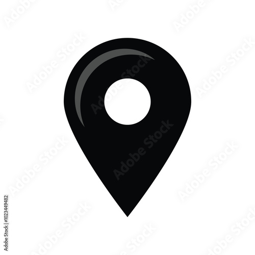 Map pin location sign icon vector illustration. location map icon, vector icon. black location pin marker symbol vector