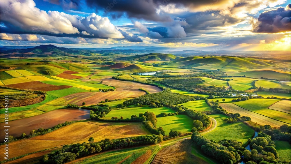 Obraz premium High angle abstract landscape ideal for desktop background