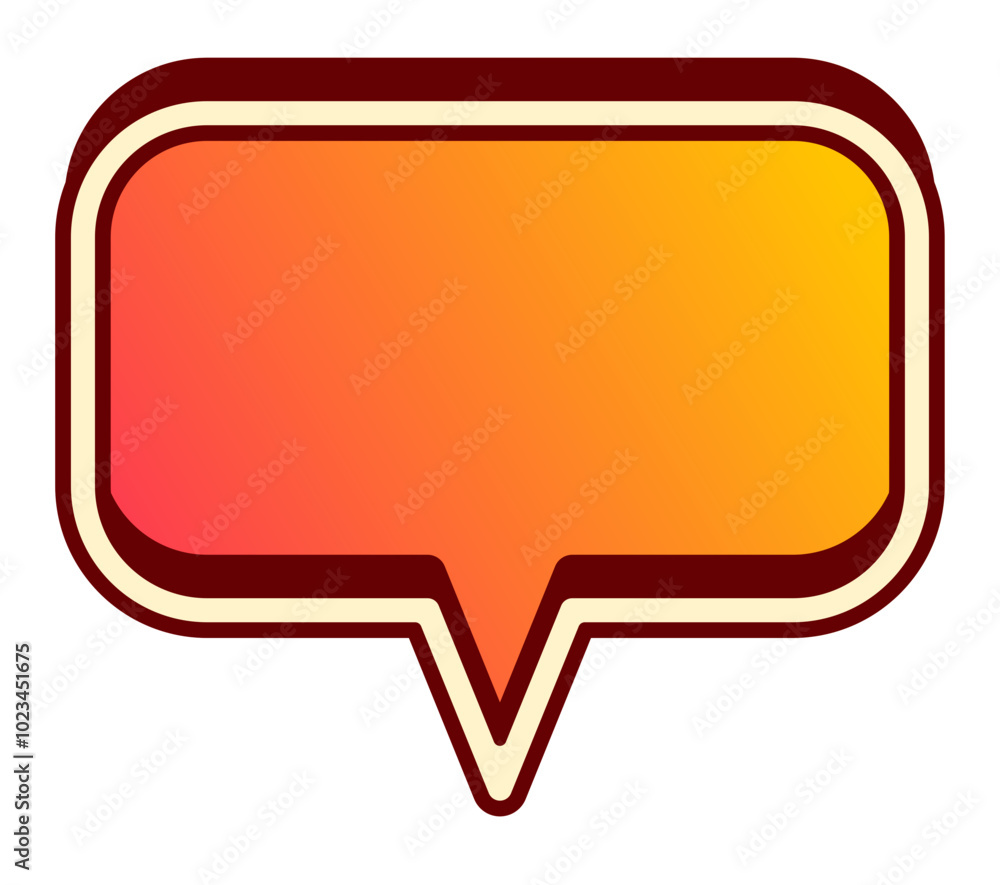 Naklejka premium chat message speech bubble gradient color