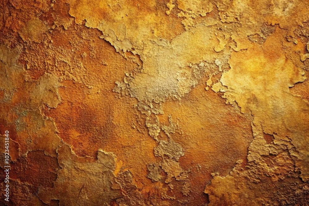 High angle abstract textured wall painting with earth tones High angle abstract textured wall painting with earth tones