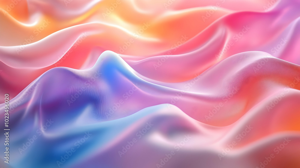 Abstract 3D Background - Wavy Gradient with Pink, Orange, and Blue Hues Abstract 3D Background - Wavy Gradient with Pink, Orange, and Blue Hues