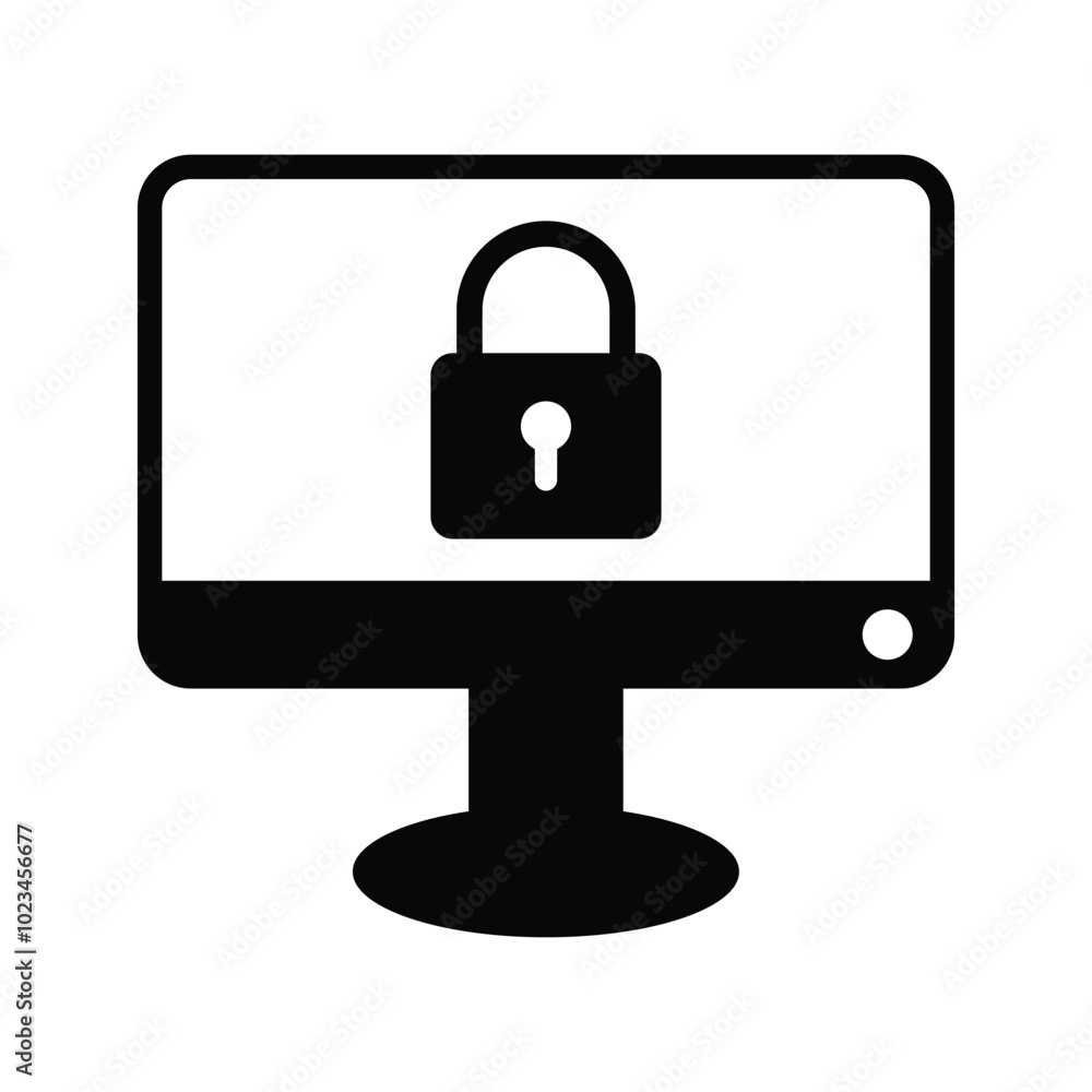 Computer lock icon Computer lock icon