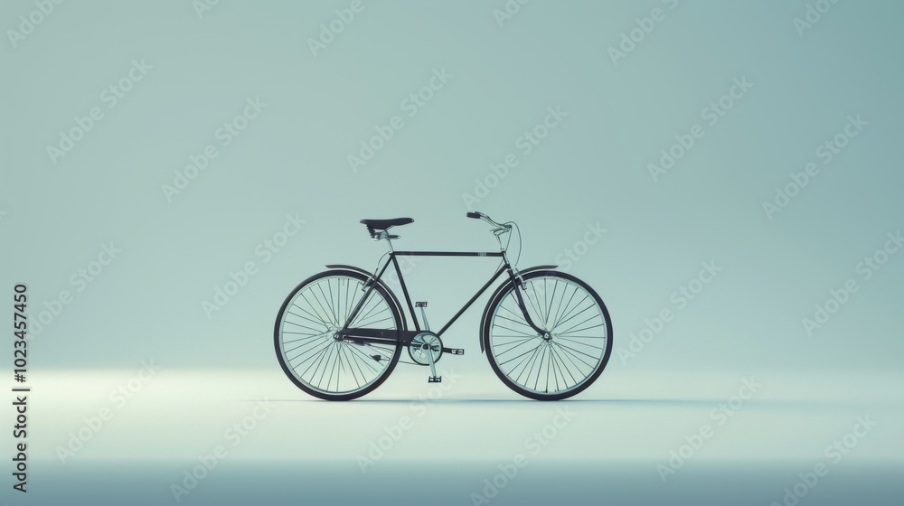 Fototapeta premium Vintage Bicycle Relic on Abandoned Backdrop