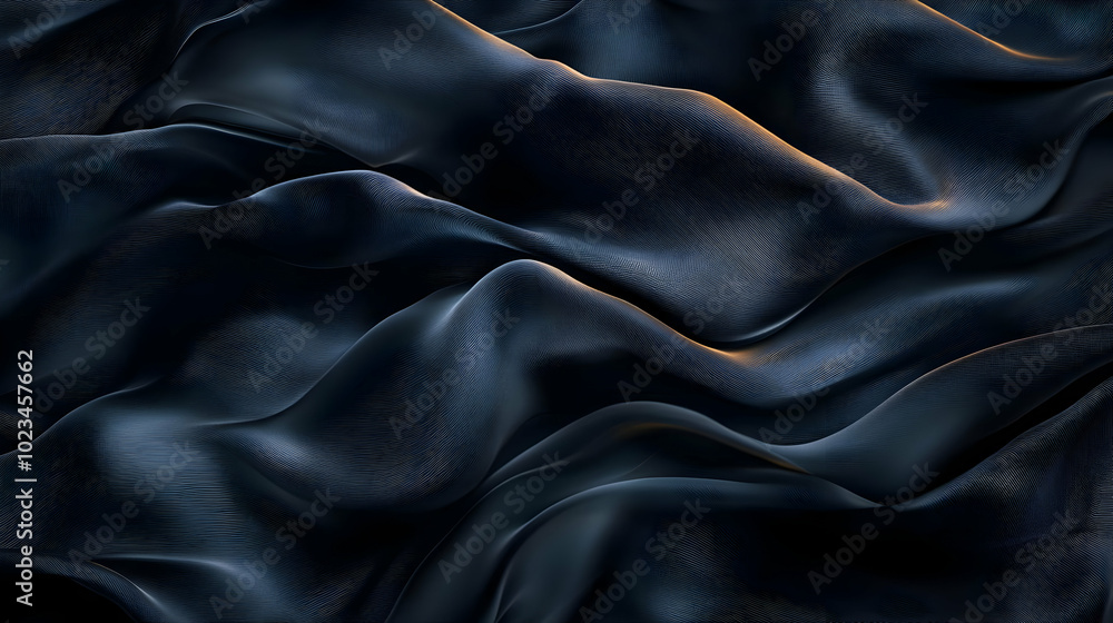 Abstract Dark Blue 3D Wavy Background Abstract Dark Blue 3D Wavy Background