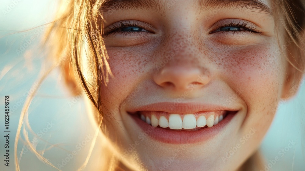 Close Up Portrait of a Smiling Girl Close Up Portrait of a Smiling Girl