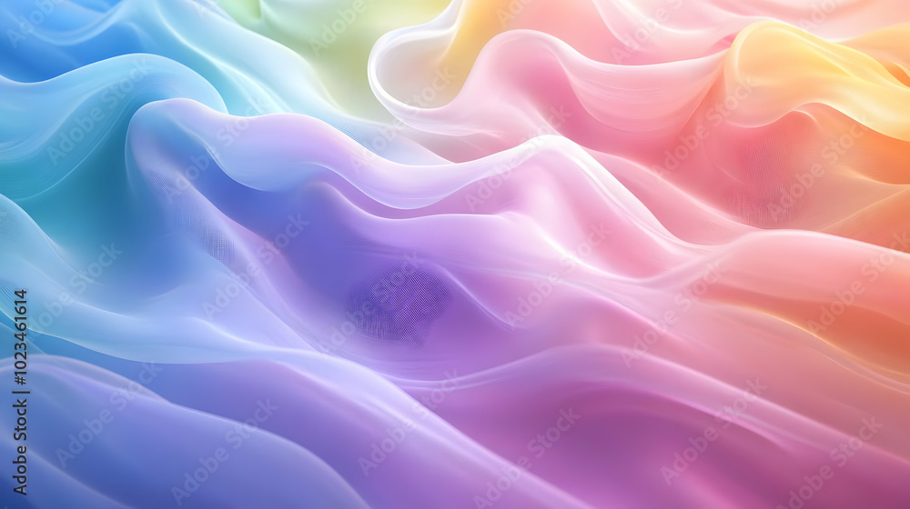 Abstract Background with Soft Pastel Waves Abstract Background with Soft Pastel Waves