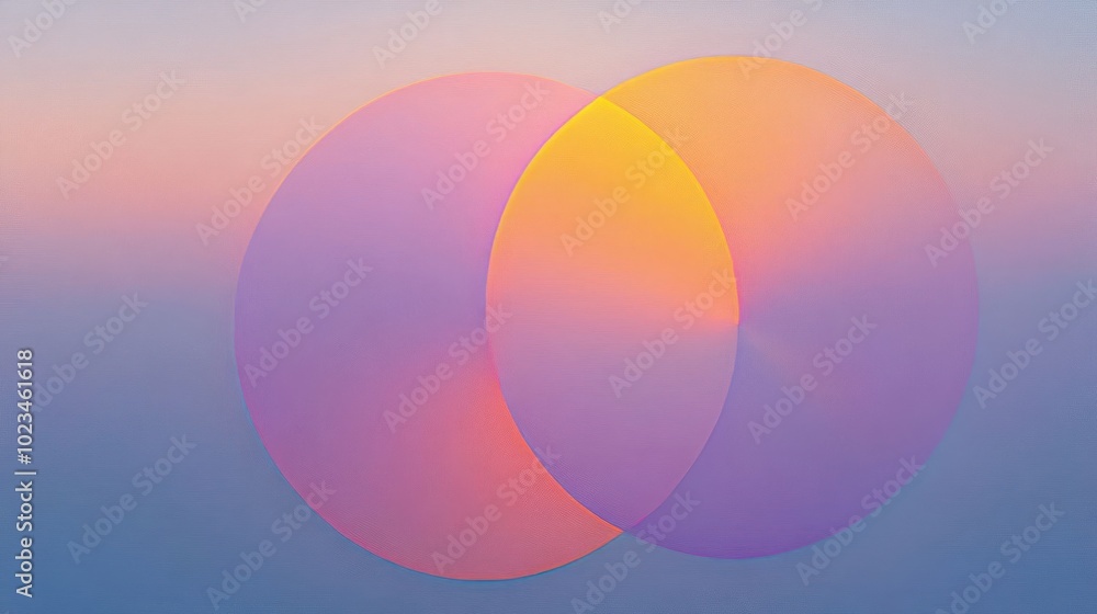 Abstract overlapping circles in soft pastel colors creating a serene atmosphere. Abstract overlapping circles in soft pastel colors creating a serene atmosphere.
