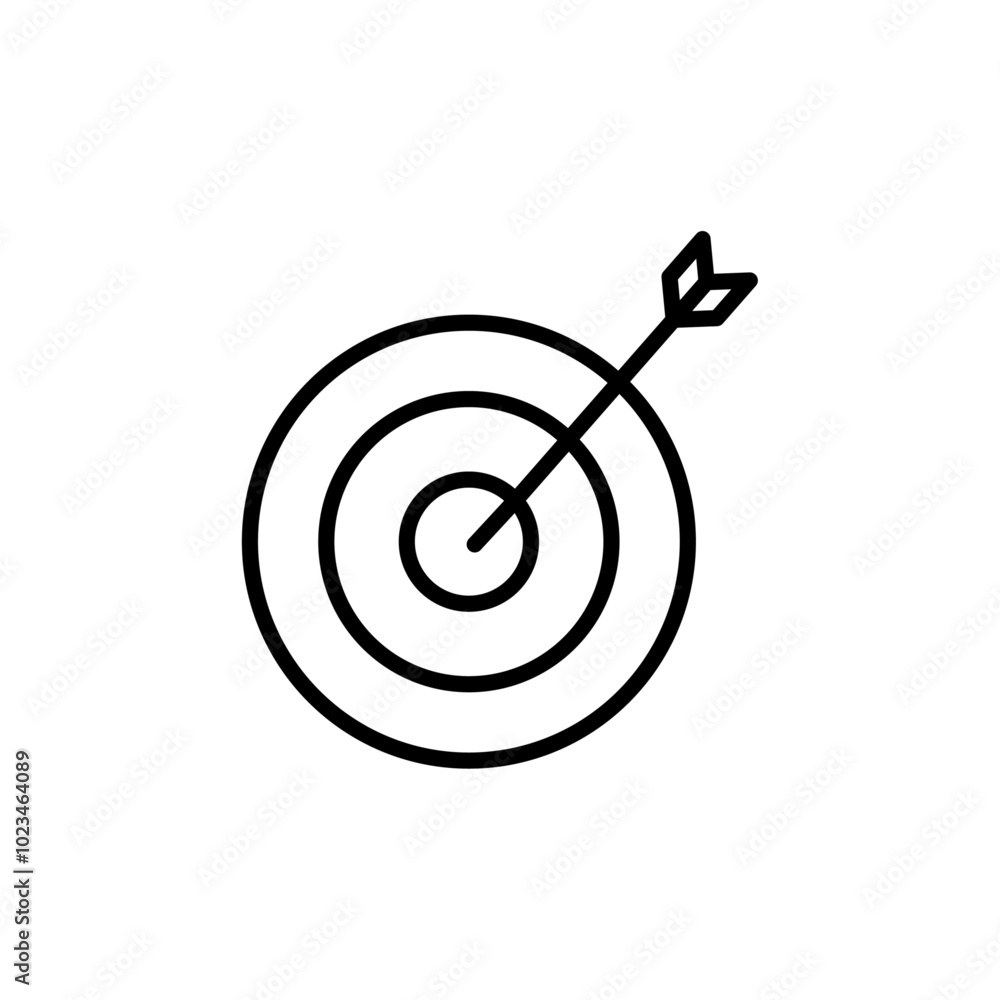 Bow and arrow icon representing archery or aiming sports. Bow and arrow icon representing archery or aiming sports.