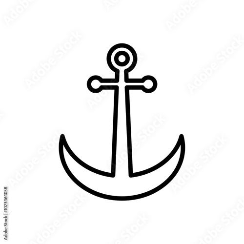 Another version of the anchor icon, minimal outline design.