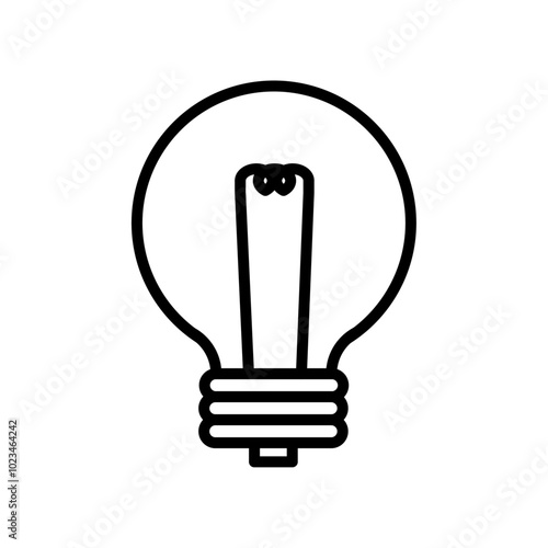Simple light bulb icon symbolizing illumination or solutions.