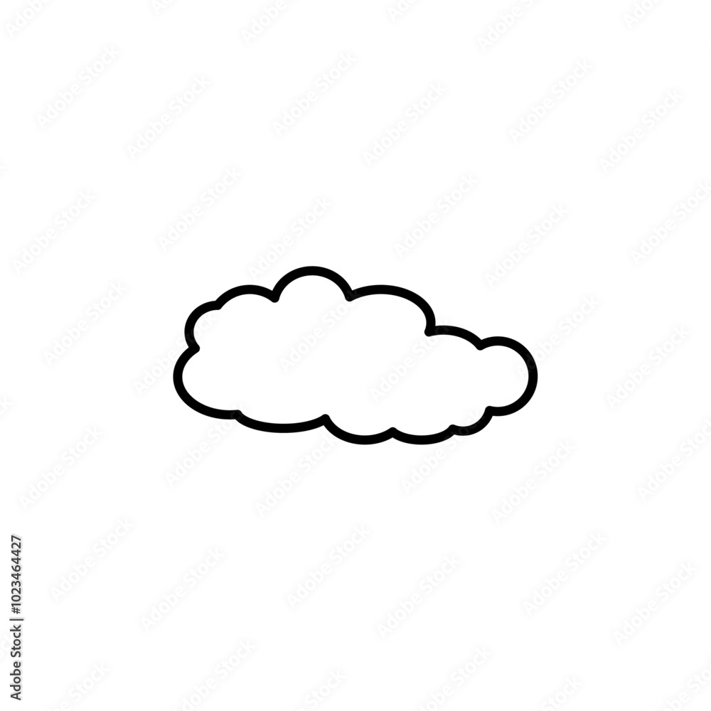 Simple cloud icon representing weather or data storage. Simple cloud icon representing weather or data storage.