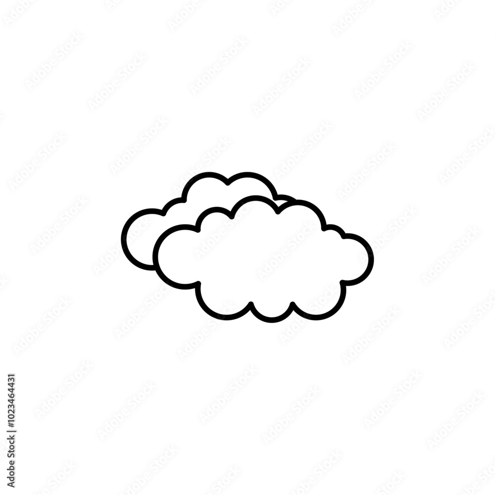 A group of cloud icons symbolizing weather or atmosphere. A group of cloud icons symbolizing weather or atmosphere.