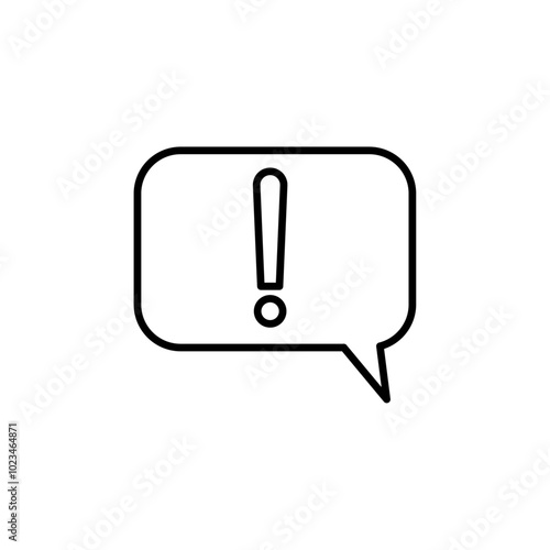 Icon of an error message symbolizing alerts or problems in a system.